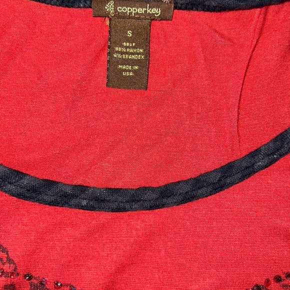 Copper Key Orange Tank Top with Bow - Picture 4 of 4